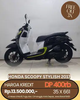 HONDA SCOOPY STYLISH 2017 CASH/KREDIT DP MURAH SYARAT MUDAH
