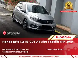 [ GARANSI 5TH ] Honda Brio 1.2 RS CVT AT Abu Facelift NIK 2019 2020