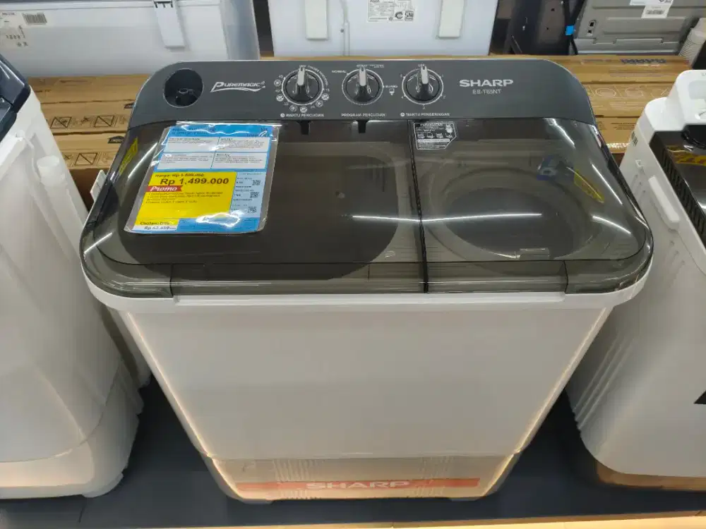 Mesin Cuci 2 Tabung Sharp 6 KG Cicilan Tanpa DP Gratis 2x Cicilan