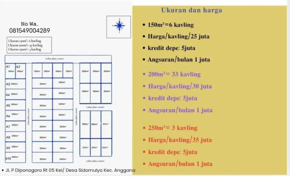 Dijual Tanah kavlingan siap pakai.