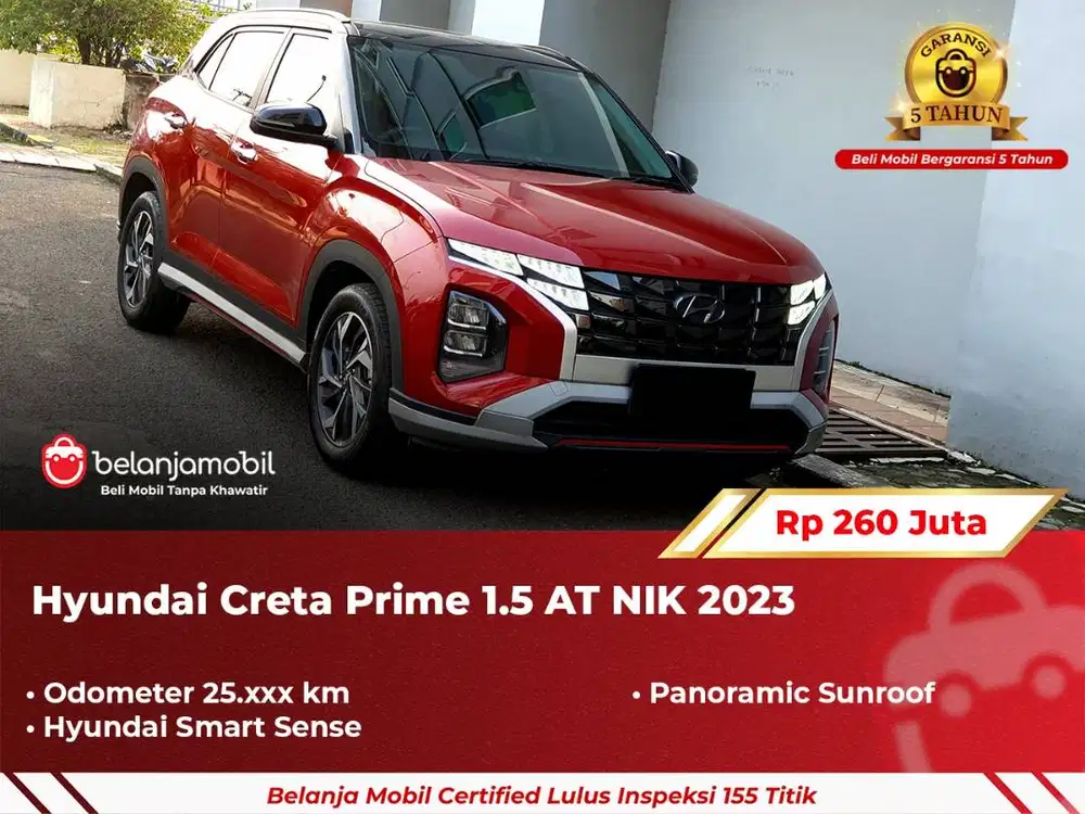 [ GARANSI 5TH ] Hyundai Creta Prime 1.5 AT Panoramic BOSE AT 2023/2024