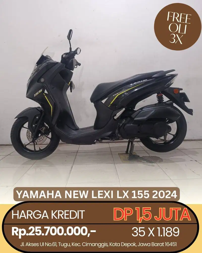 YAMAHA NEW LEXI LX 155 2024 CASH/KREDIT SYARAT MUDAH KTP/KK
