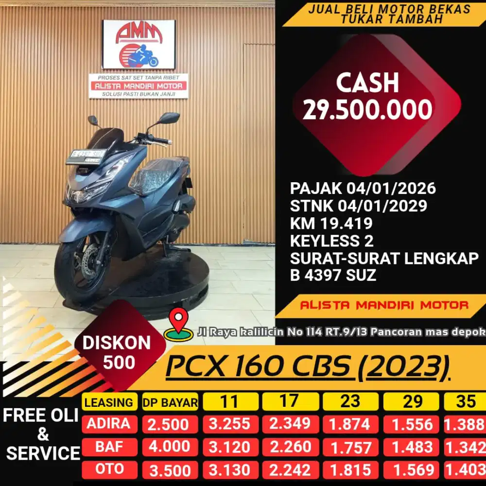 Honda PCX 160 CBS tahun 2023 kredit 0% via CC