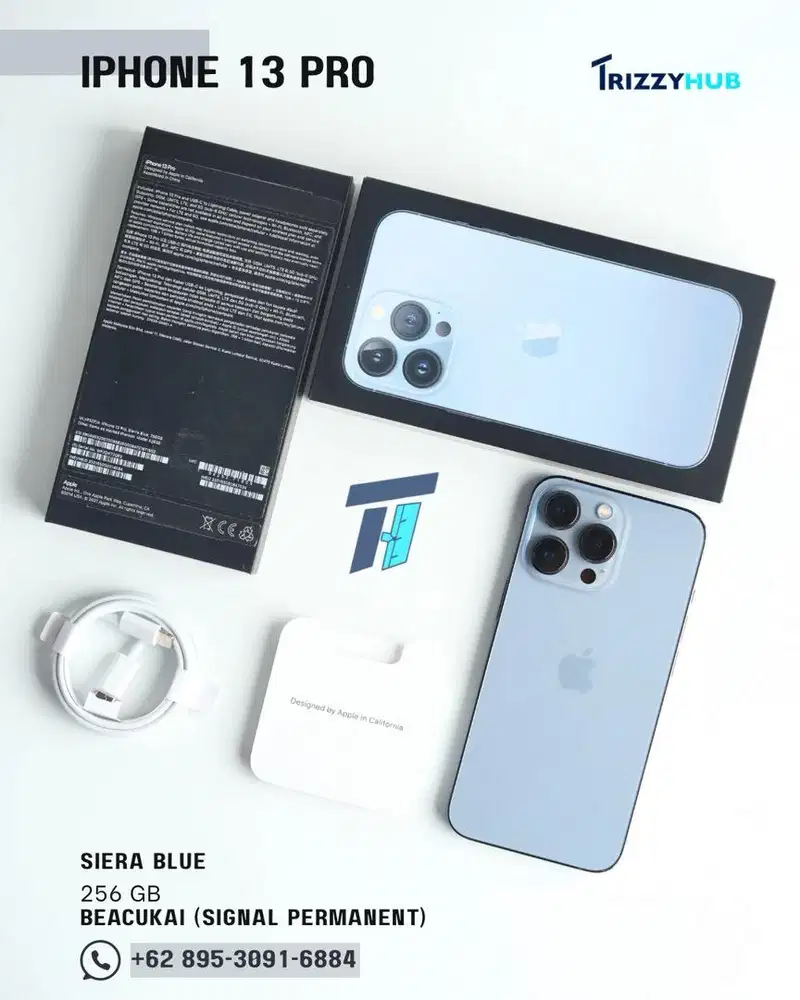 Iphone 13 Pro 256 GB Siera Blue BeaCukai Signal Permanen