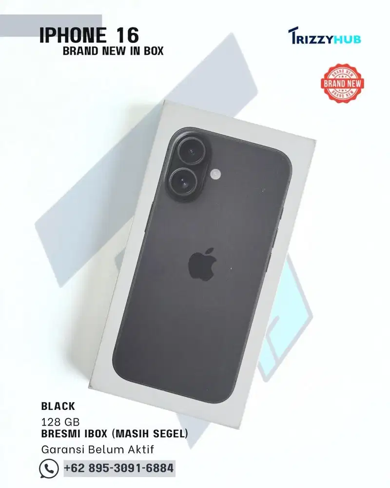 Iphone 16 128 GB Black Masih Segel | Brand New In Box