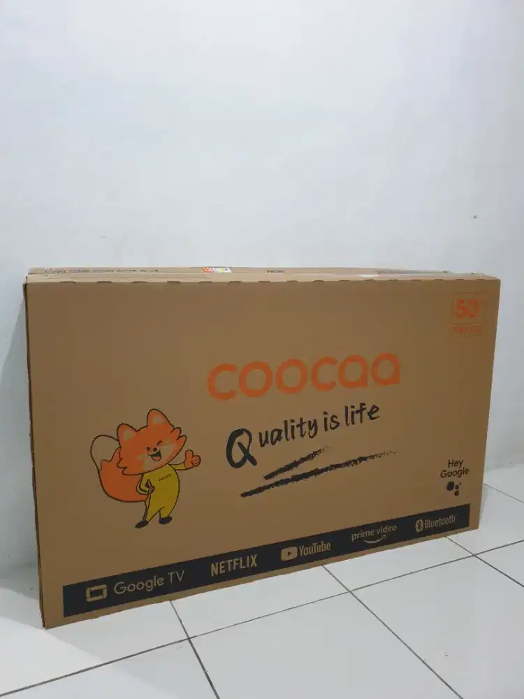 COOCAA GoogleTV Digital 50 inch. 100% Baru, bisa COD + Setting