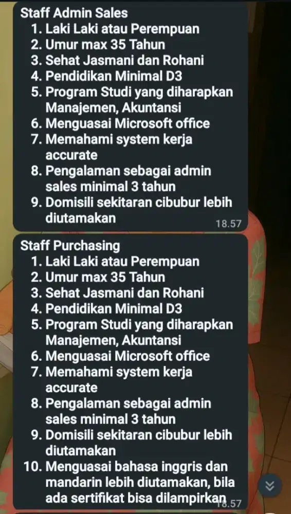 Lowongan Pekerjaan Urgent