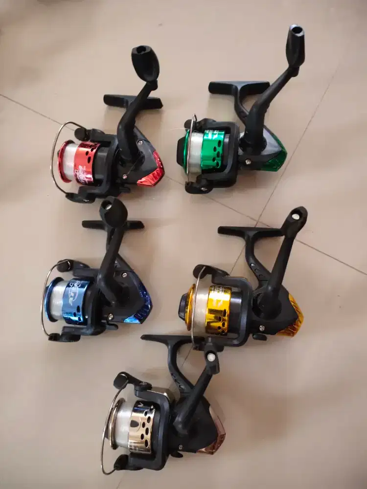 Katrol Murah 5 Reel Kecil set Benang Bawaan