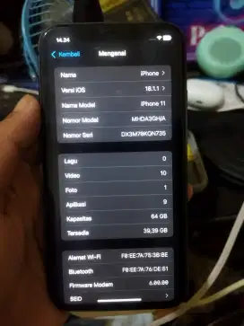 iPhone 11 Internal 64Gb