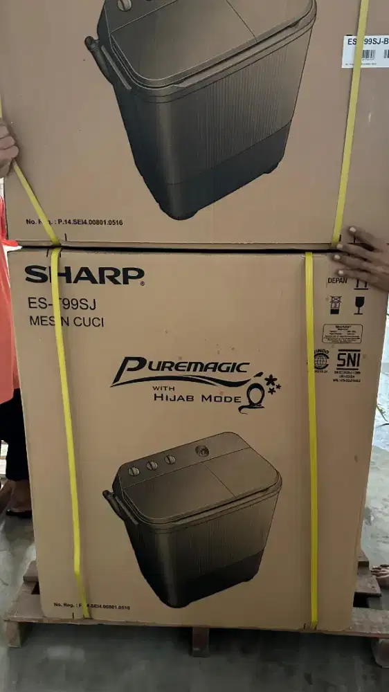 Sharp ES-T99SJ – Mesin Cuci 2 Tabung Puremagic with Hijab Mode (2025)