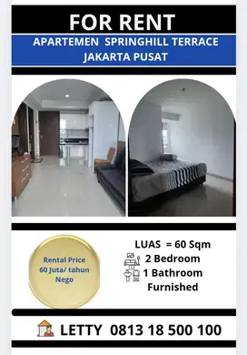 Apartemen Springhill Kemayoran Jakarta Pusat Rp 60 Juta/ tahun Nego