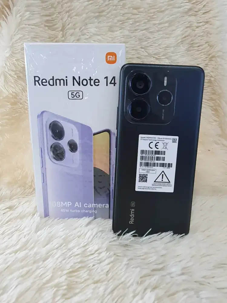 Redmi Note 14 5G ram 8/256Gb Black Garansi agustus 2026 #3Gcom