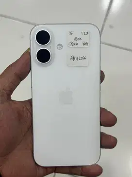 Iphone 16 128Gb white second ibox bh 100% garansi on panjang