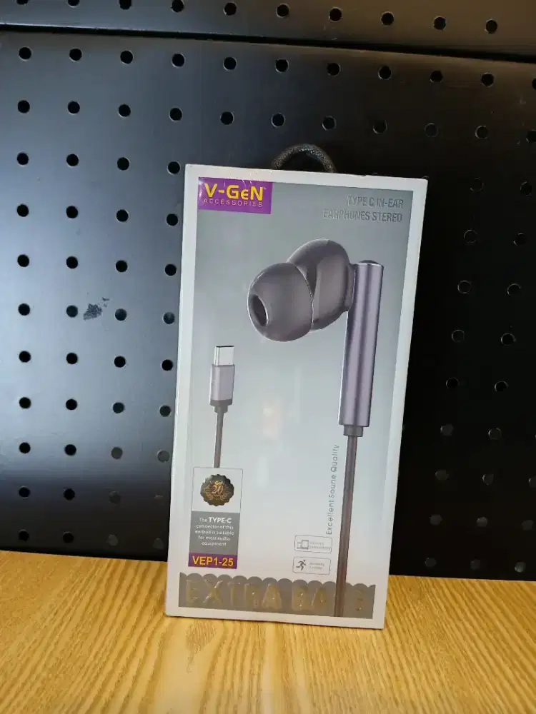 Handsfree V-GeN VEP1-25 Wired Earphone Type C Deep Bass Stereo Sound