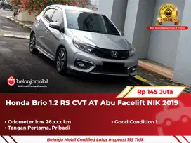 [ GARANSI 5TH ] Honda Brio 1.2 RS CVT AT Abu Facelift NIK 2019/2020