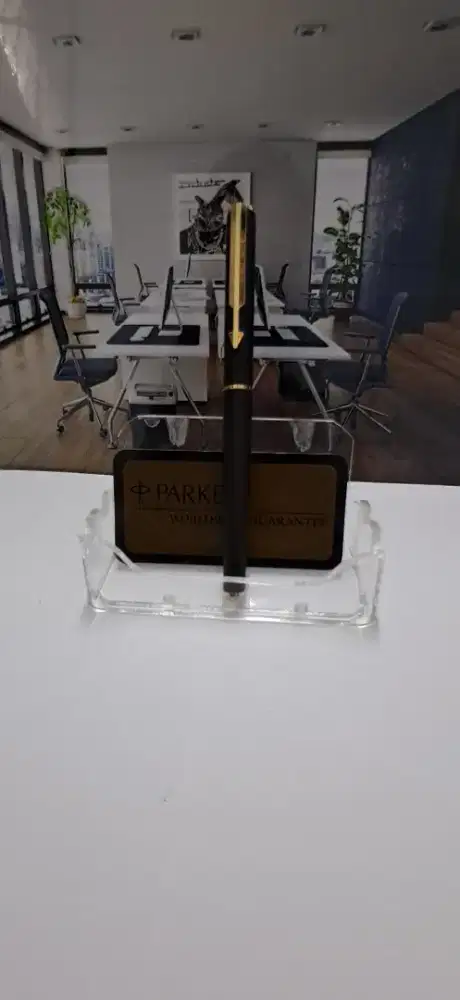 Parker Rialto Laque Matte Black Gold Trim GT FP rollerball Pen