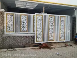 PAGAR KOMBINASI TERBARU SERTA KANOPI DAN TANGGA BAGUS