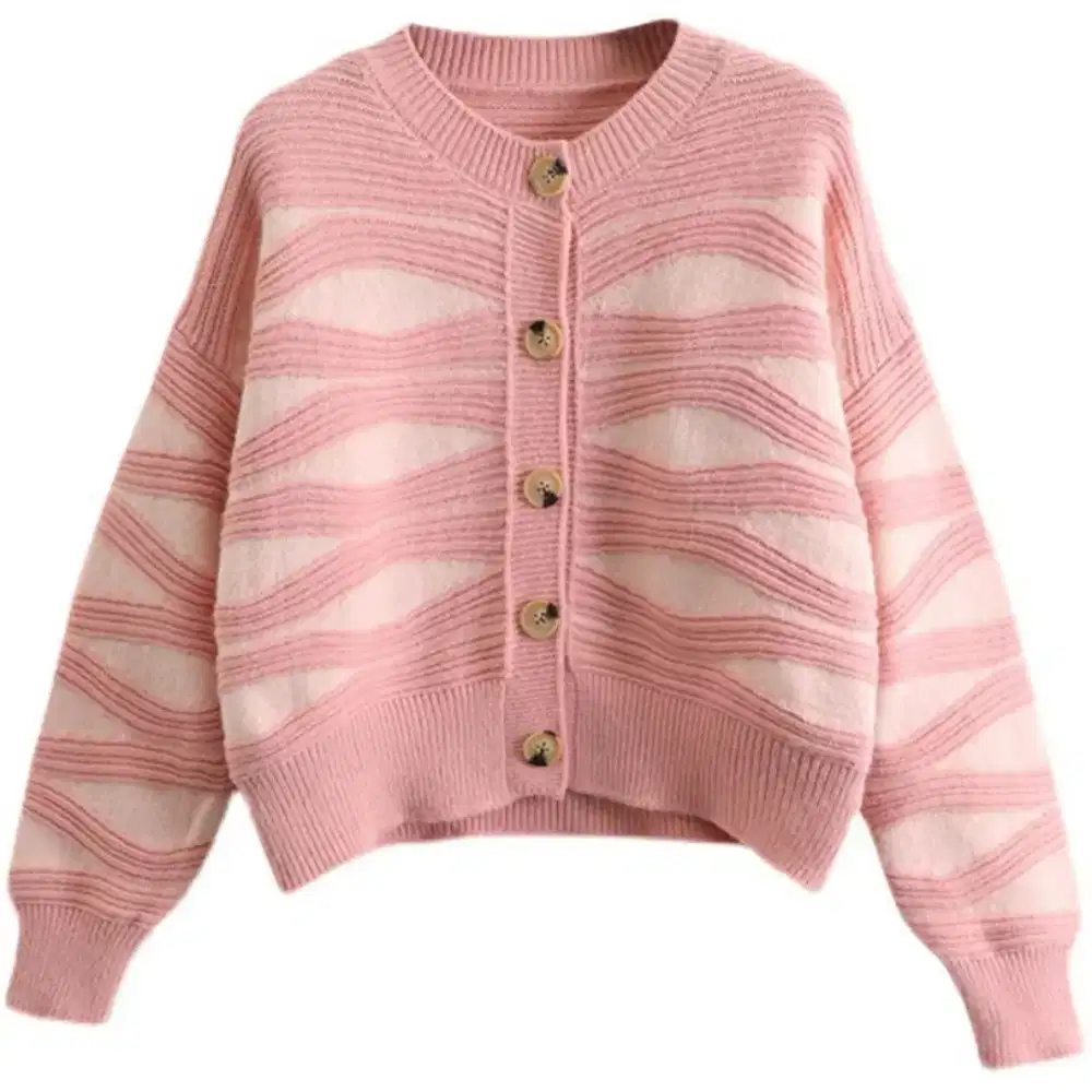 Preloved cardigan rajut korean garis timbul