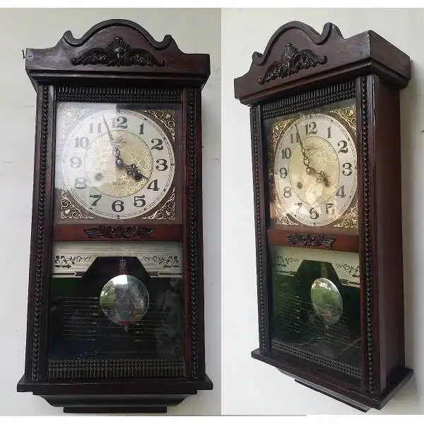 Antik - art deco Vintage FALCON  jam dinding bunyi setiap per 1/2 jam