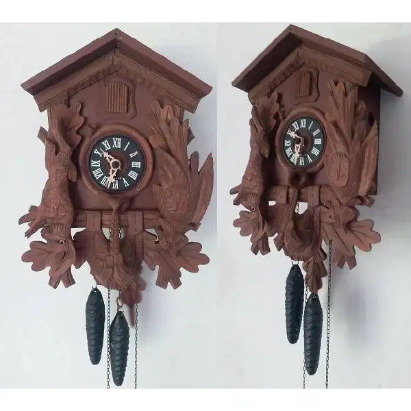 Classic Contemporer Singing Birdy MINI DUITSCHE KIKOEK KLOK ERA 40'S