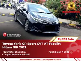 [ GARANSI 5TH ] Toyota Yaris GR Sport CVT AT Facelift Hitam 2022/2023
