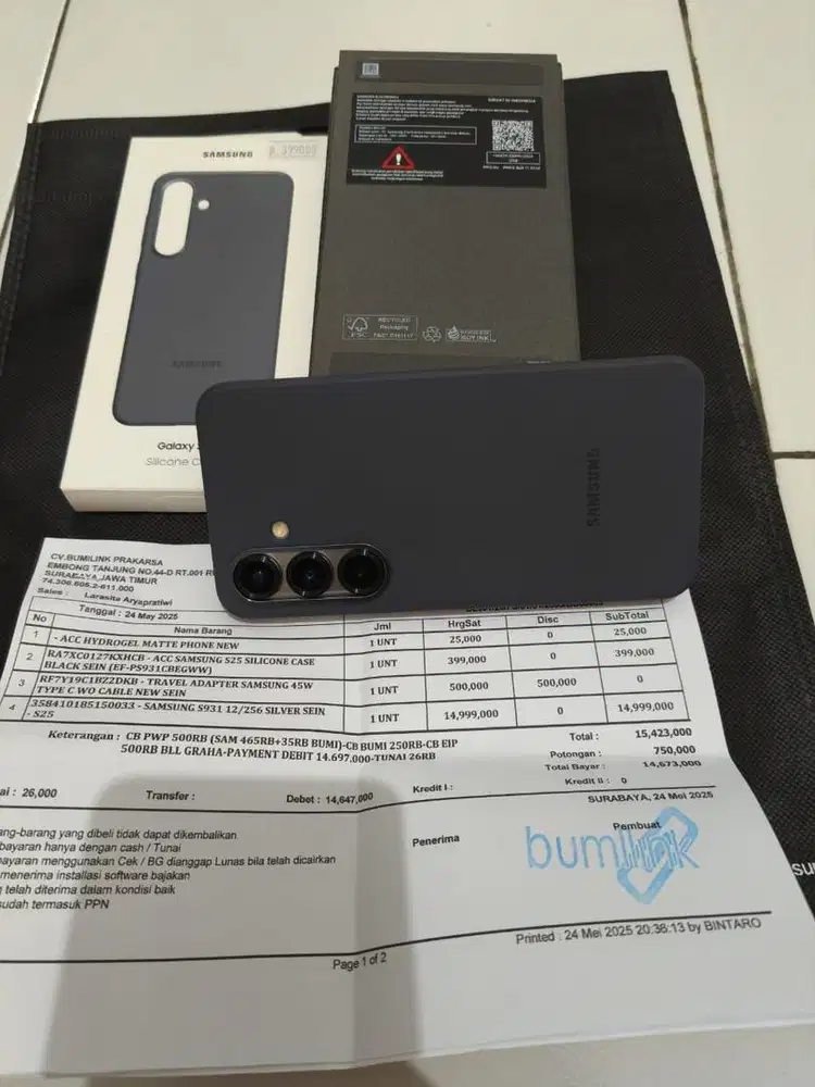 SAMSUNG S25 12/256 silver