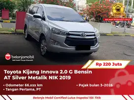 [ GARANSI 5TH ] Toyota Kijang Innova 2.0 G Bensin AT Silver 2019/2020