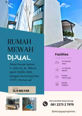 Djual Rumah Mewah Puri Arga Golf 2LT dgn Kolam Renang di BSB City
