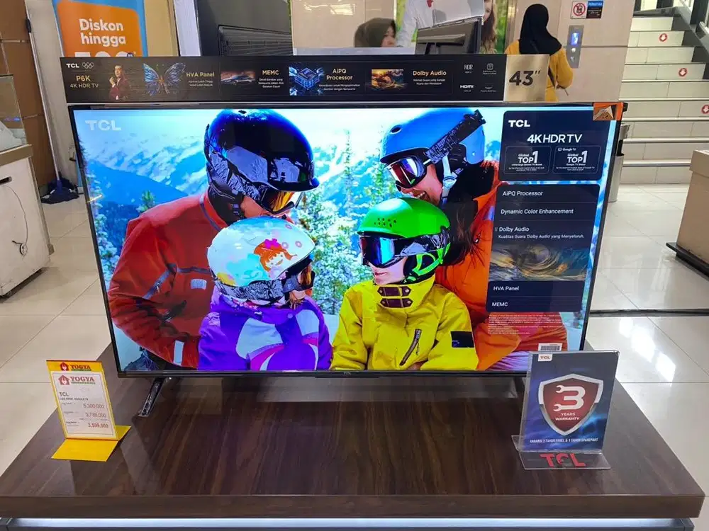 KREDIT TV TCL LED 43”