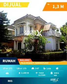 Dijual Rumah Mewah di Perumahan Palm Regency, Karangploso, Malang