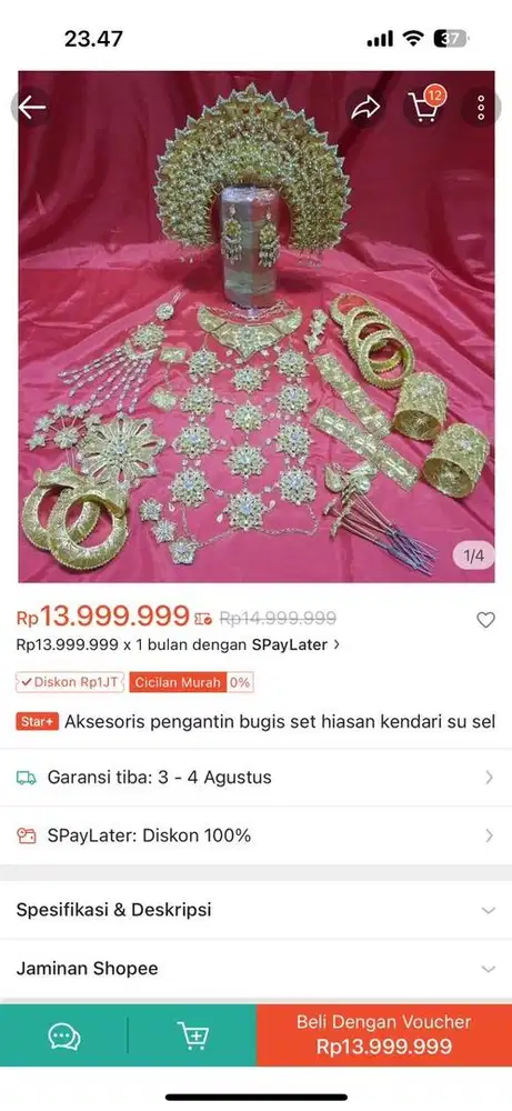 1 set perhiasan bugis PREMIUM