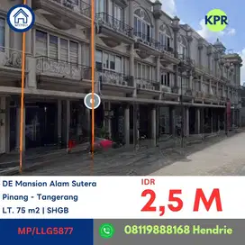 MP/LLG5877 LELANG 19 SEPTEMBER 2025 ruko DE Mansion Alam Sutera Banten
