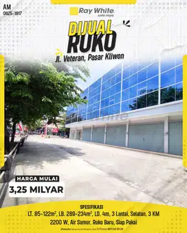 Ruko Baru 3 Lantai di Jalan Veteran: Lokasi Emas untuk Bisnis Impian