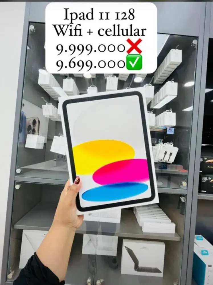 iPad Gen 11 128gb Wifi+ celluler Garansi resmi iBox