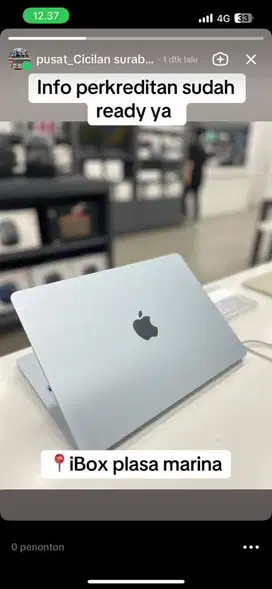 Macbook Air M4 16gb 256gb Garansi resmi iBox