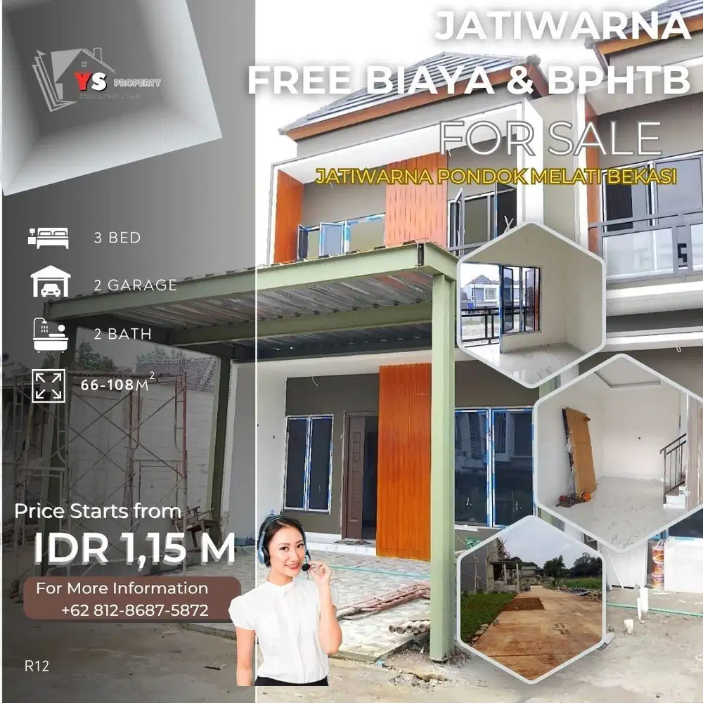 JATIWARNA PONDOK MELATI RUMAH CLUSTER 48 UNIT FREE BIAYA & BPHTB R12