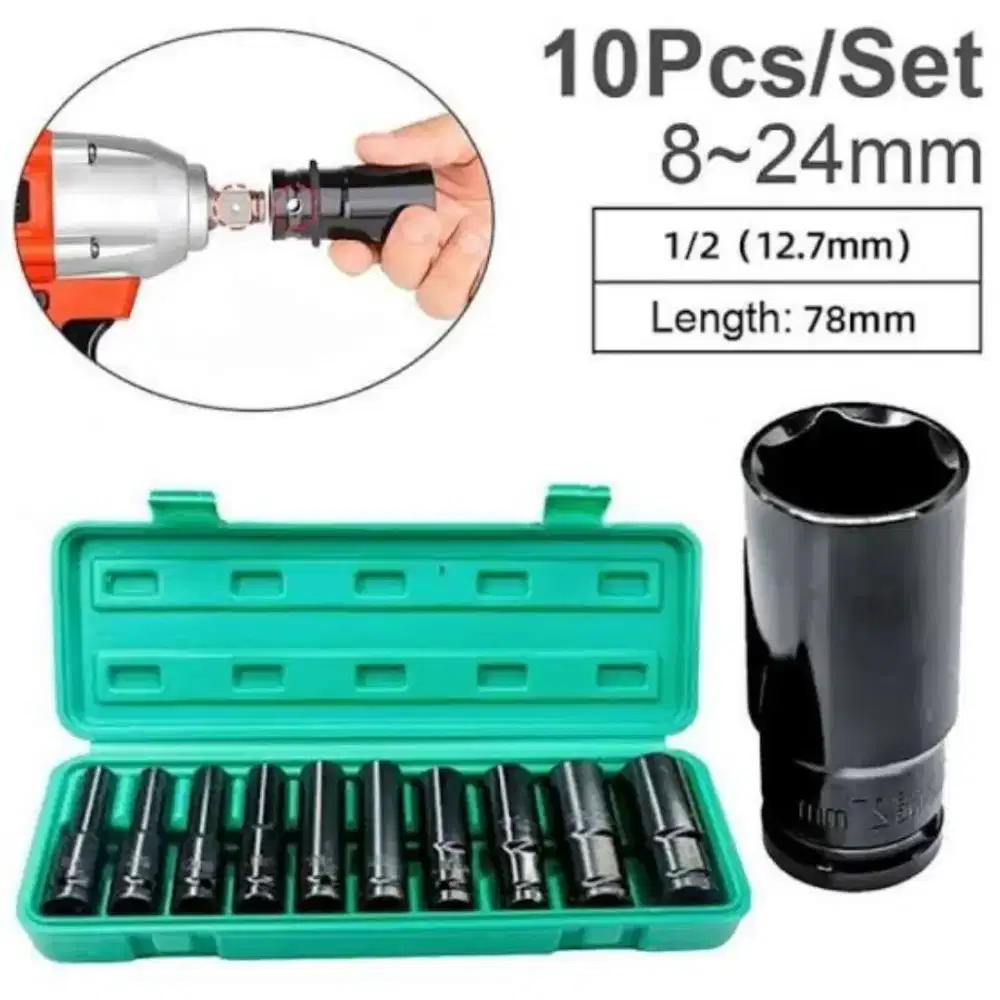 Kunci sock untuk impact wrench