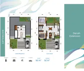 (Turun Harga) Rumah 1½ Lantai Sudah SHM (sudah bonus kanopi)