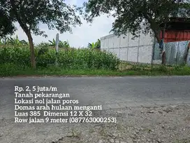 Tanah pekarangan nol jalan poros hulaan arah domas menganti