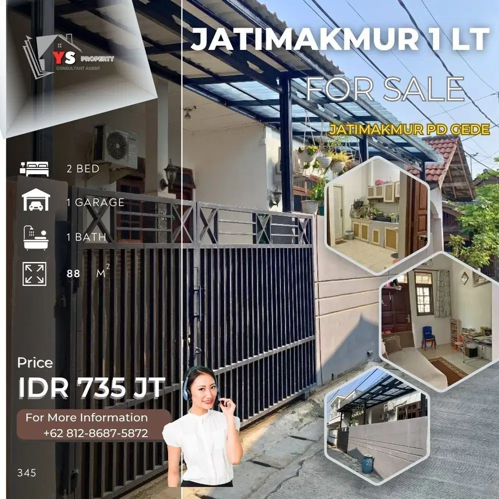 JATIMAKMUR PD GEDE RUMAH 1 LT HARGA 700 AN TERJANGKAU SIAP HUNI 345