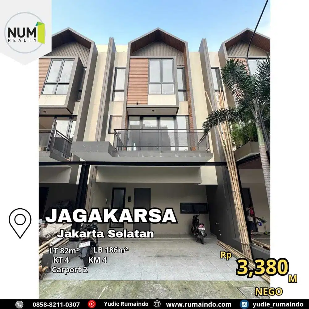 Rumah Scandinavian Cluster Semi Furnish di Jagakarsa Jakarta Selatan