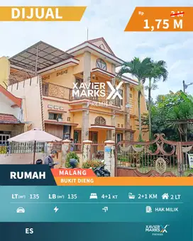 Termurah Dijual Rumah 2 Lantai di Bukit Dieng Malang Lingkungan Aman