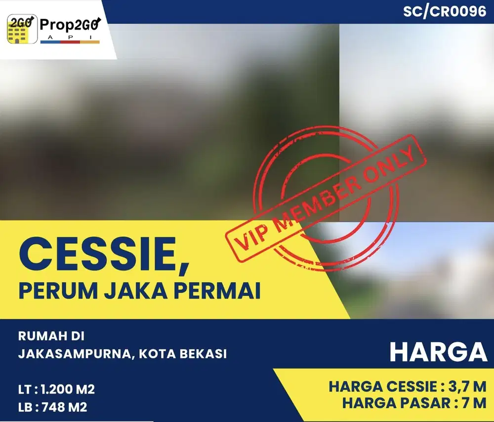 CESSIE KHUSUS INVESTOR , Rumah Jaka Permai, Bekasi