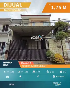 Rumah Kos Aktif Bersih di PBI Araya Blimbing Malang Dekat Binus