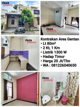 Sewa Rumah Area Gentan, Dekat Laweyan, Purwosari, Solo Baru