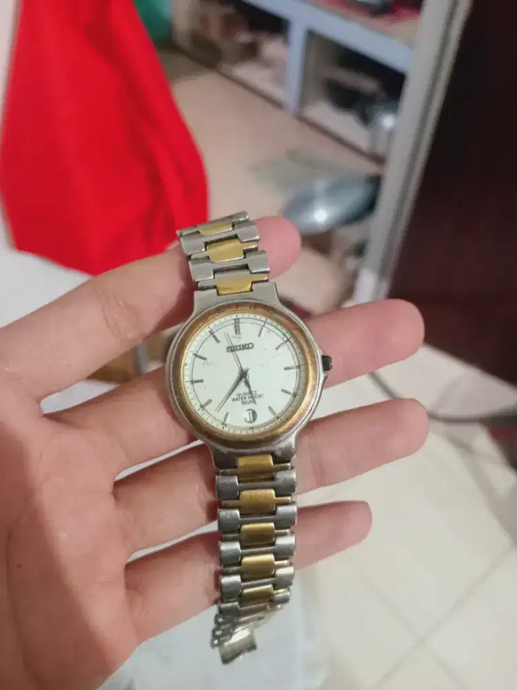 Jam Tangan Seiko Quartz Original Stainless Steel Two Tone