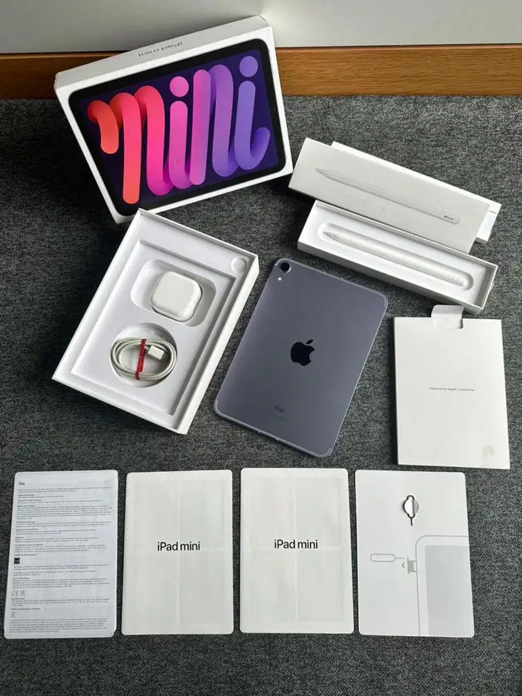 Ipad mini 6 selluler All Provider Sim + apple Pencil Original