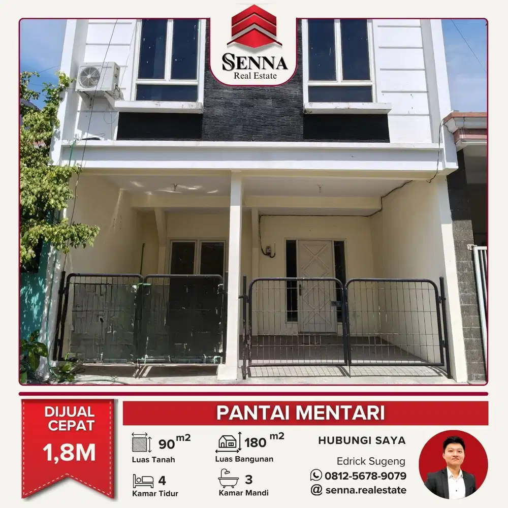 DIJUAL CEPAT BUTUH UANG RUMAH BAGUS PANTAI MENTARI