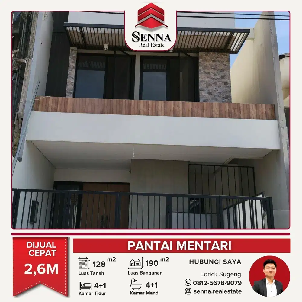 DIJUAL CEPAT BUTUH UANG RUMAH BAGUS PANTAI MENTARI