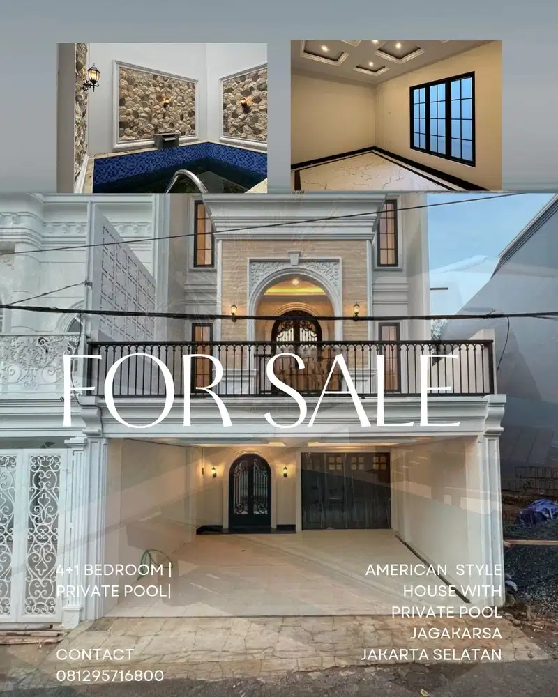 For Sale rumah dengan Kolam Renang Jagakarsa